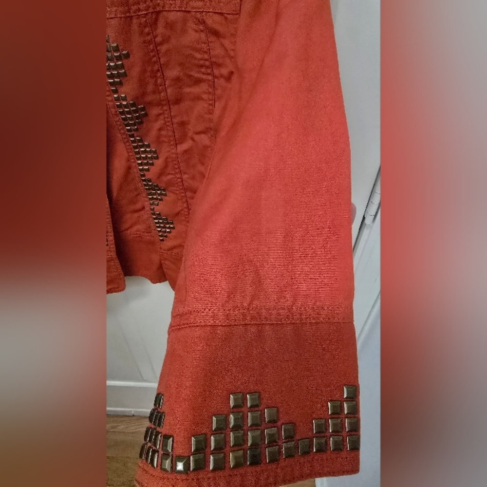 Multiples Burn Orange Lightweight Jacket Size Sma… - image 6